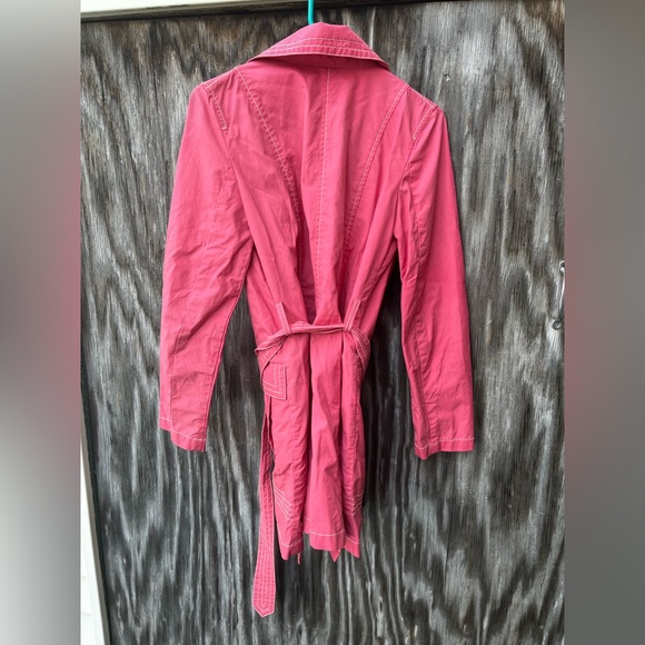 Old navy maternity coral trench coat small - Picture 2 of 16